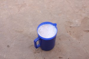 南スーダンのモロコシ酒（アルコール度数は弱い。朝食として利用することもある。マッコリ的な味がして美味）